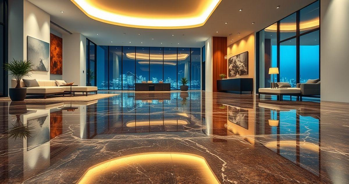 Piso multilayer epóxi transforma ambientes com durabilidade e beleza Piso multilayer epóxi transforma ambientes com durabilidade e beleza